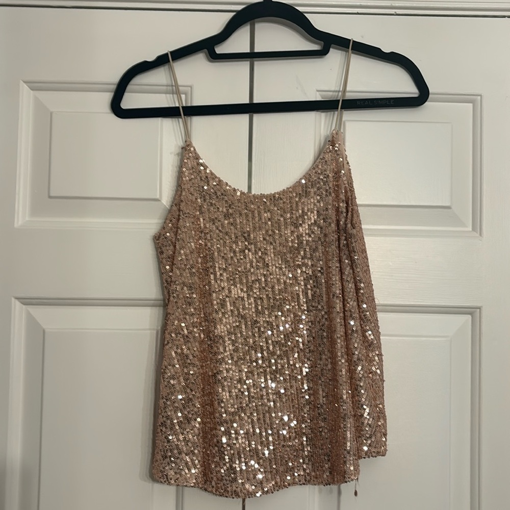 Passport sequin shiny top